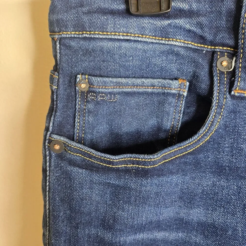 G-STAR Raw Men's 3301 Straight Denim Jeans Med Wash 31x32 (33x31.5) Button Fly